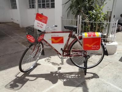 邮递员自行车, 邮局, 印度, 自行车, 自行车, 周期, 活动