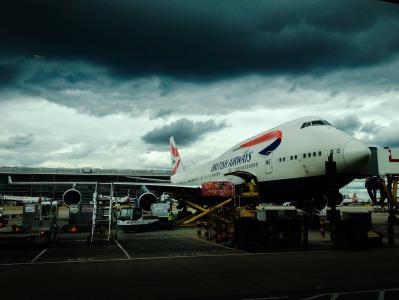 飞机, 机场, 行李, 行李, 英国航空公司, 旅行, 运输