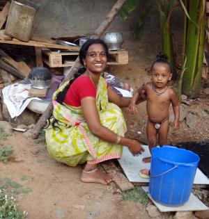 印度, 母亲, 宝贝, 洗澡, 儿童, 文化, 人