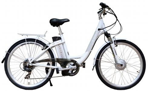 电动, 电动, 自行车, 白色, 背景, 自行车, 车轮
