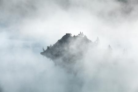云彩, 雾, 雾, 山, 山的顶峰, 自然, 户外