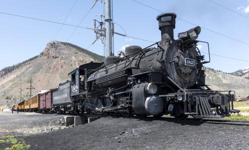 煤炭, 柴油, 引擎, 行业, 铁, 机车, 山