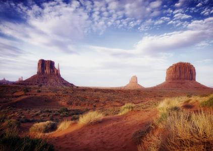沙漠, 自然, 亚利桑那州, 天空, 岩石, 山, 山丘