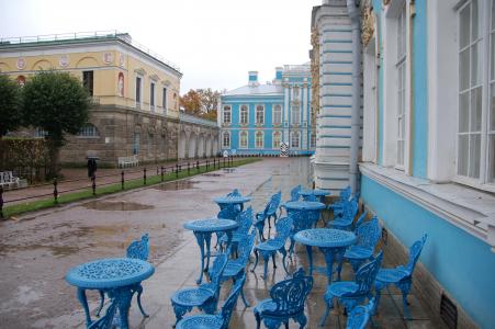 建筑, 圣彼得堡, 旅行, 蓝椅, 凯瑟琳宫, 俄罗斯, 建筑