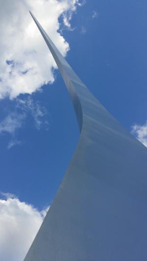 空军纪念馆, 华盛顿特区, c, 纪念, 蓝色, 塔尖, 金属