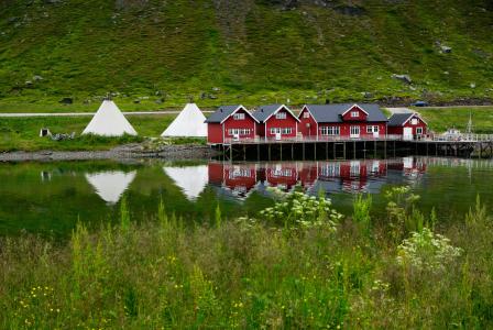 挪威, 北角, 峡湾, 帐篷, 拉普兰, 自然, 湖