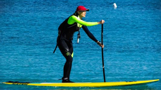 paddleboarding, 体育, 桨, 董事会, 立场, 海, 生活方式