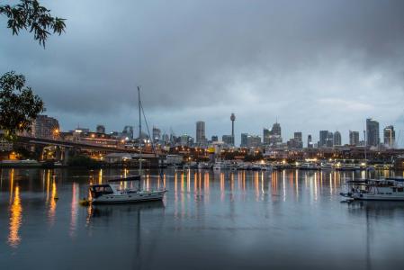 悉尼, 悉尼港, 海港, 桥梁, 具有里程碑意义, 城市景观, 小船