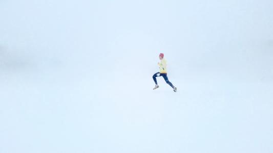 跑步的人, 雪背景, 雪, 冬天, 人, 白色, 户外