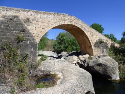 桥梁, 中世纪, 罗马式, 石头, 扶壁, 拱, montsant 河
