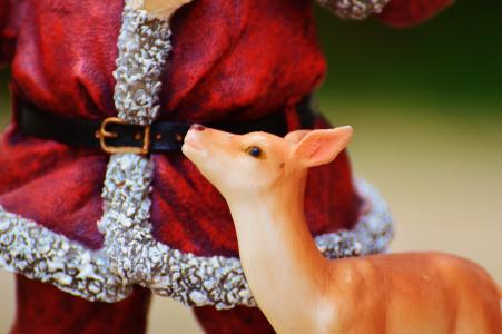 圣诞节, 獐鹿, 圣诞老人, 图, 装饰, 尼古拉斯, 礼品