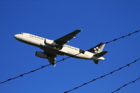 飞机起飞, 新西兰航空公司, 空客, 空客 a320, 客运飞机, 奥克兰, 护栏线