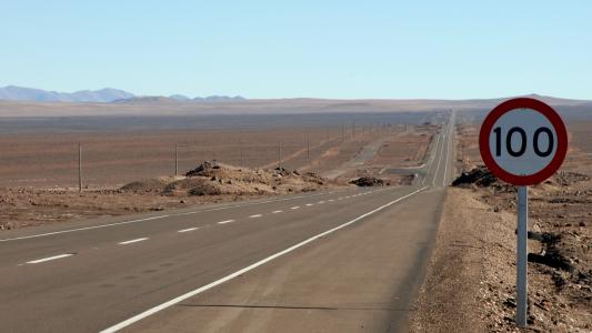 智利, 泛美, 道路, 景观, 速度限制