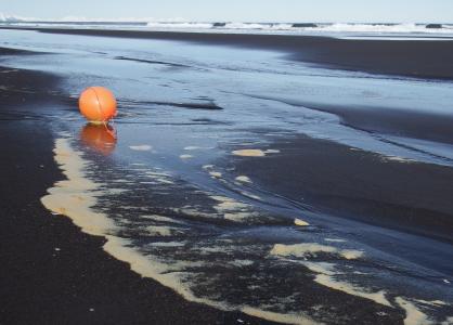 海洋, 海滩, 波, 泡沫, 一个气球, 橙色, 沙子