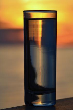 水, 玻璃, 几点思考, 日落, 海边的玻璃, 海边的夕阳, 海滩
