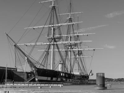 帆船, 三-大师, 航海的船只, 黑色和白色, 航行中的船, 港口, 历史