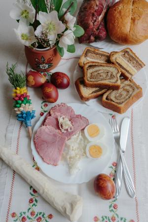 复活节, 假期, 早餐, 吃, 面包, 食品, 糕点