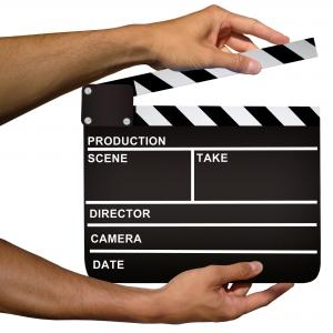 克拉珀, 好莱坞, 看电影, 董事会, 生产, clapperboard, 视频