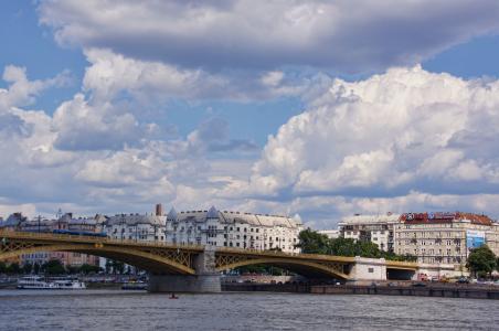 玛格丽特桥, 桥梁, 多瑙河大桥, 布达佩斯, 天空, 建设, 感兴趣的地方