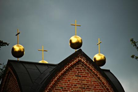 钟楼, 球, 黄金, 十字架, 屋顶, 塔屋顶, 从历史上看