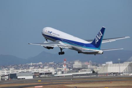 日本, 波音767, 大阪机场, 飞机, 全日本航空公司