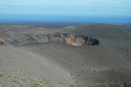 火山, 兰萨罗特岛, 加那利群岛, 景观, 熔岩字段, 前景, 奇怪