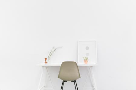 椅子, 清洁, 办公桌, 内政, 最小, 极简主义者, 房间