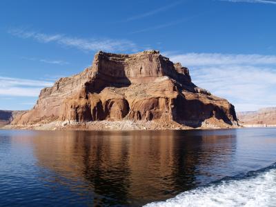 高, 岩石, 附近的, 鲍威尔湖, 亚利桑那州, 美国, 页面