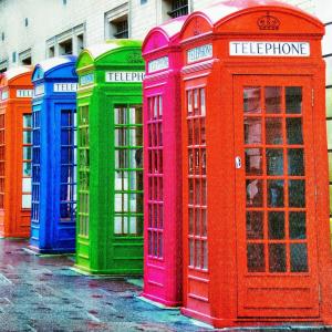 对话, 颜色, 工作表, 电话亭, 旅行, 伦敦