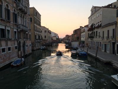威尼斯, 通道, 启动, 吊船, 家园, 余辉, 意大利