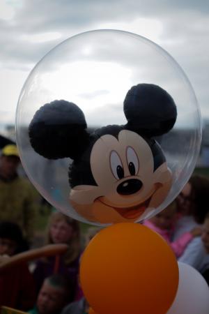 米奇老鼠, 气球, 氦气, 童年, 迪斯尼, 字符, 娱乐