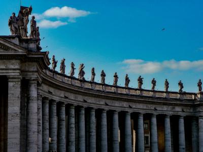 建筑, 列, 圣彼得广场, 雕塑, 雕像, 结构, 梵蒂冈