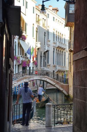 威尼斯, 吊船, 意大利, 假日, citytrip, 船夫, 浪漫