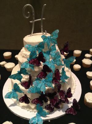 蛋糕装饰, 婚礼, 蝴蝶