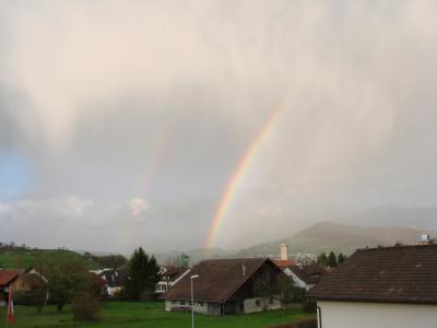 彩虹, 风暴, 雨, 景观