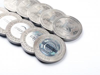 硬币, 极具收藏价值, 古钱币, 钛, 白色背景, 银的色, 财务