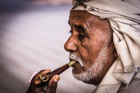 阿拉伯人, 脸上, 东方, 阿拉伯语, 伊斯兰, 穆斯林, 吸烟