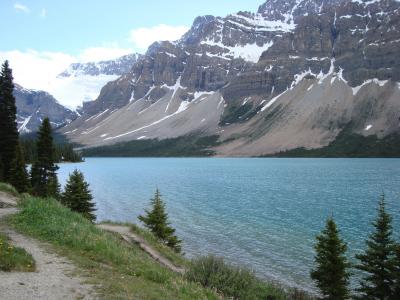 更多, 山脉, 加拿大, 景观, 水, 蓝色, 自然