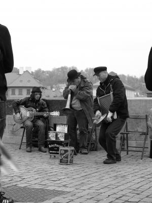 街头音乐家, 布拉格, 查理大桥, 男子, 街头一幕, 城市场景, 街头艺术家