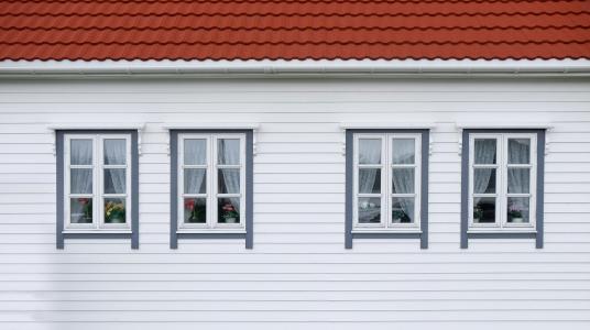 白色, 油漆, 房子, 棕色, 屋顶, windows, 首页