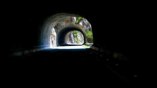 隧道, 道路, 保护, 黑暗, 高山