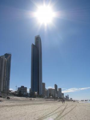 海滩, 布里斯班, 澳大利亚, 太阳