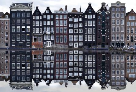阿姆斯特丹, 欧洲, 步行, 度假, 电视频道, 假日, 荷兰