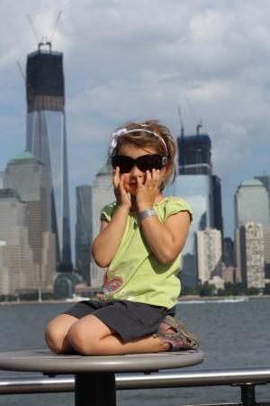 小女孩, 纽约, 眼镜, wtc 的建筑, 儿童, 戴着眼镜的孩童, 城市