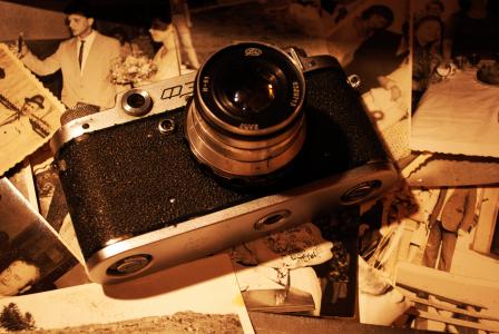 古董, 相机, 经典, 镜头, 老, 照片, 摄影