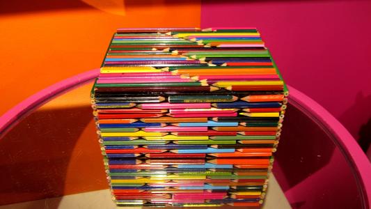 框, 彩色的铅笔, 艺术, 钢笔, 彩色的铅笔, 多色, 教育