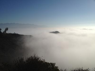 徒步旅行, 自然, 雾, 山, 景观, 雾