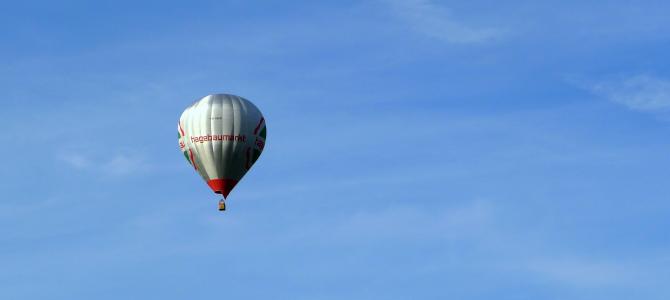 热气球, 浮, hagebau, 飞行气球, 广告热空气气球, 热风, 气球