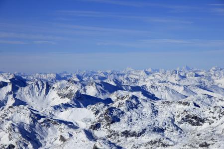 阿尔卑斯山, 瑞士, 山脉, 雪, 山, 冬天, 自然