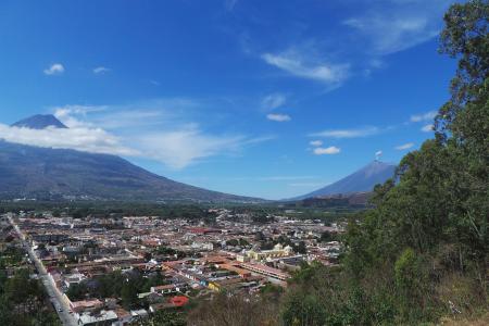 水火山, 活跃的火山, 安提瓜, 危地马拉, 山, 自然, 风景